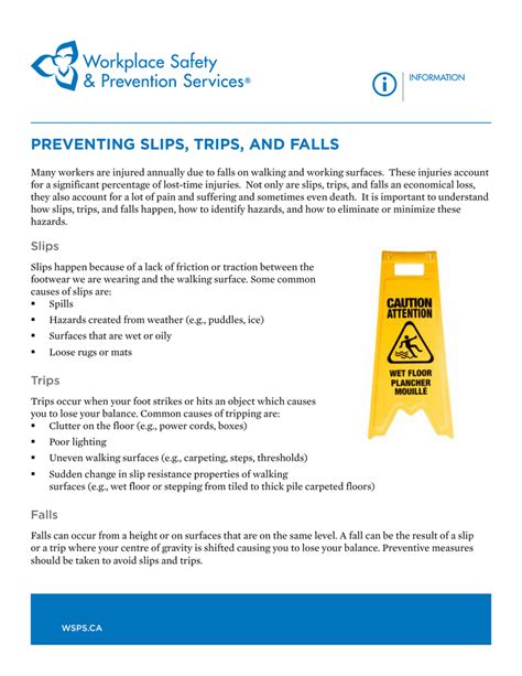 Preventing Slips Trips And Falls