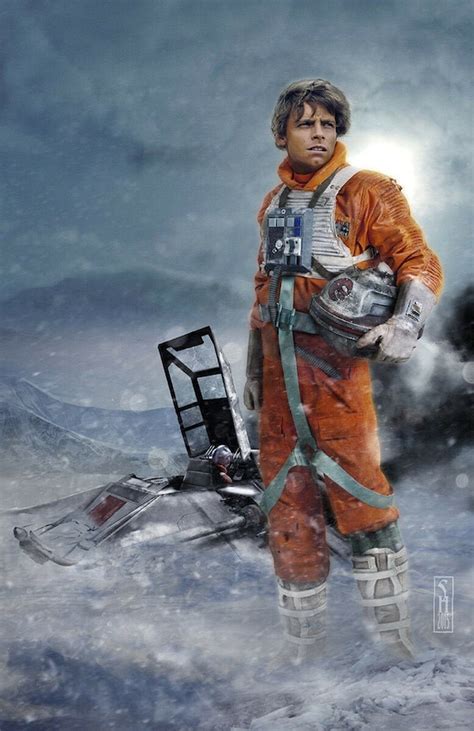 Star Wars Luke Skywalker On Hoth Original Art Print By Scott Etsy