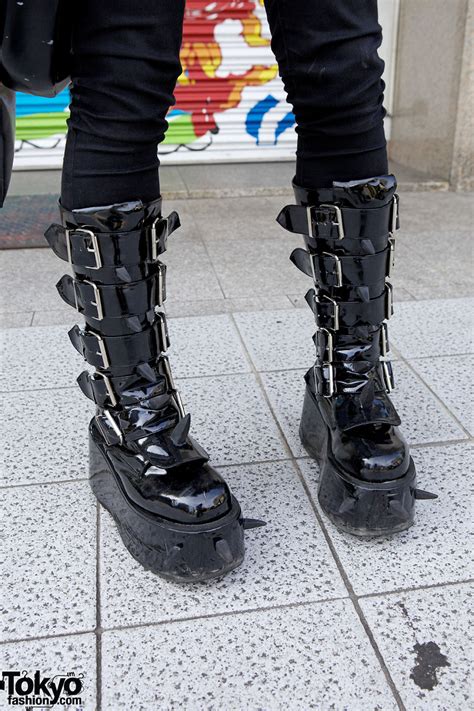Free shipping & returns · quick & easy returns Demonia Spike Platform Buckle Boots - Tokyo Fashion