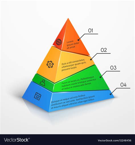 Layers Hierarchy Pyramid Chart Presentation Vector Image