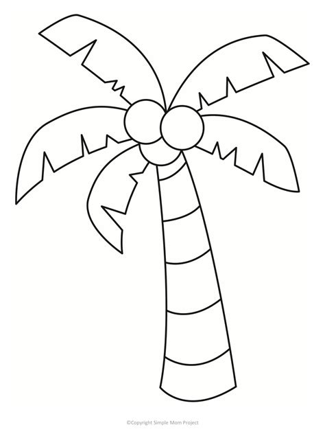 Free Printable Palm Tree Template Simple Mom Project Tree Templates