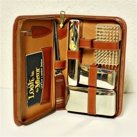 Agree or not, the beard is the most trending thing right now. Vintage mens groom kit travel kit camping kit shaving ...