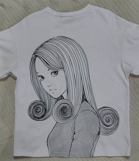 Initial X Junji Ito Uzumaki Crossover Collection T Shirt Rare Mens