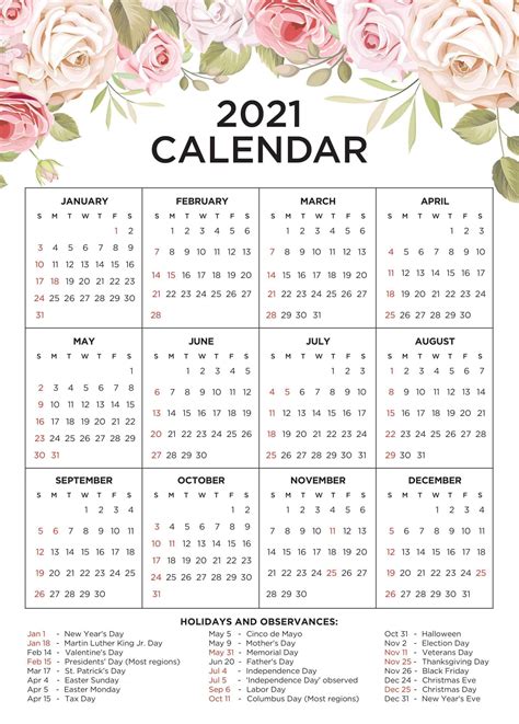 Show 12 months calendar in 2021, you can print directly from your browser. Cute 2021 Printable Blank Calendars / Cute Printable 2021 ...