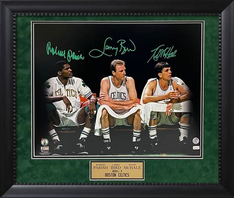 Robert Parish Larry Bird And Kevin Mchale Boston Celtics Unsigned Boston Garden Photograph