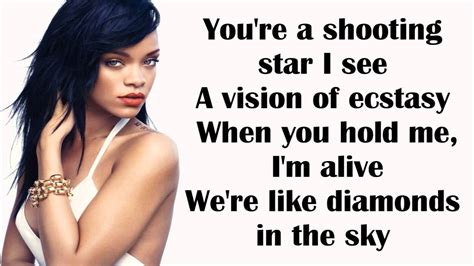 Rihanna Diamonds Lyrics Video Youtube