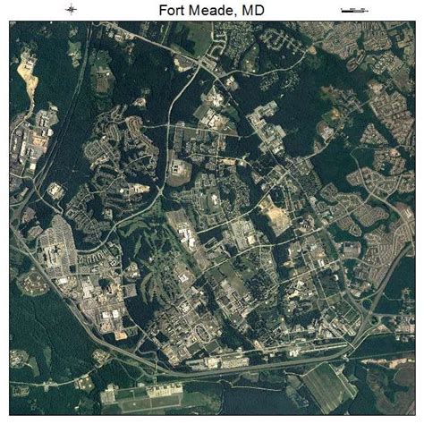 Aerial Photography Map Of Fort Meade Md Maryland