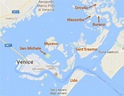 Venice islands map - Islands of Venice map (Italy)