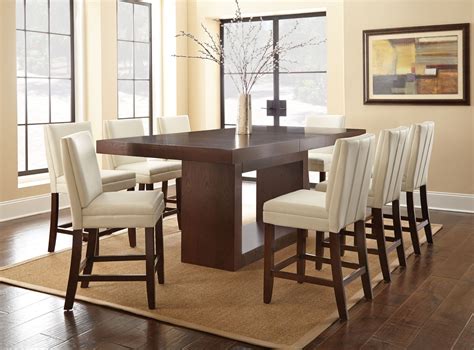 Antonio Extendable Rectangular Counter Height Dining Room Set From