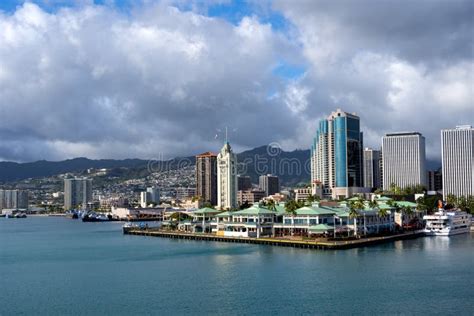 Honolulu Hawaii Harbor And Cruise Port Stock Photo Image Of Holiday