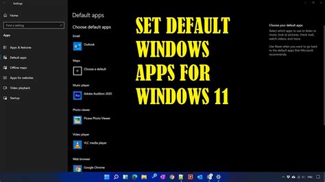 Windows 11 How To Set Default Apps For Pc Youtube