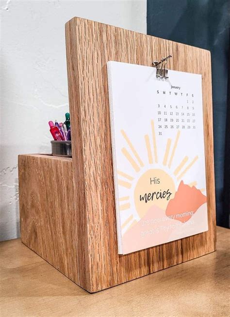 Diy Desk Calendar And Wooden Pencil Holder Making Manzanita Diy Desk