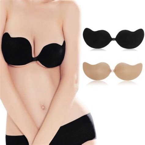 Bundle 3pcs Sexy Self Adhesive Magic Cleavage Creator Invisible Bras Nudeblacksilicone Envy