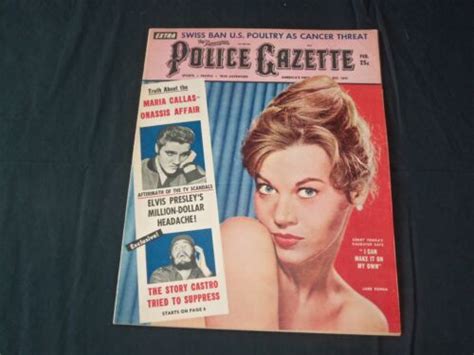 1960 February The National Police Gazette Magazine Jane Fonda B 5695 Ebay