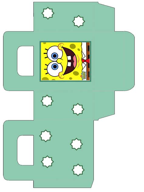 Free Spongebob Box Template Spongebob Free Printables Favor Boxes