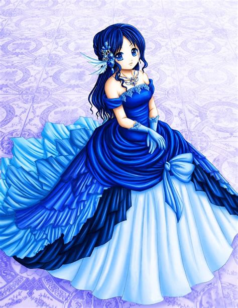 Sapphire By Eranthe On Deviantart Anime Girl Anime Girl Dress Anime