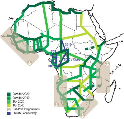 Pidas Transport Network Plan Pida 2012 Tah Trans African Highway