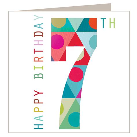 Sparkly 7th Birthday Card By Kali Stileman Publishing