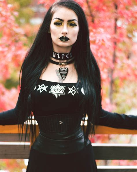 Theblackmetalbarbie Is Perfectly Styled In Our Witch Choker Top 🕯️🔮🕯️ Punk Outfits Goth