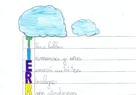 En Redadores AcrÓsticos En 3º De Primaria Con Tierra Y Nube