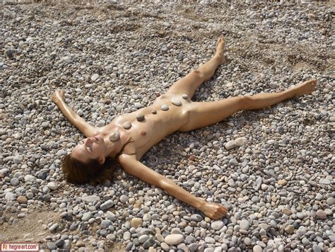 Slender Nude Erotic Model Marcelina Posing On The Beach By Hegre Art