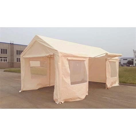 King canopy carport king canopy x ft universal canopy. King Canopy Tan A-Frame Enclosed Carport with Awning - 10 ...