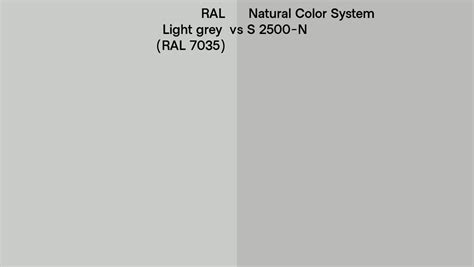 Ral Light Grey Ral Vs Natural Color System S N Side By Side