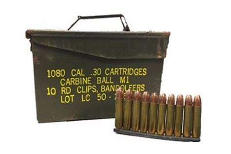 Lake City 30 Carbine M1 Ammunition Lake30c1976can 110 Grain Full Metal