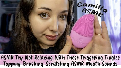 asmr try not relaxing with these triggering tingles tapping brushing scratching asmr mouth