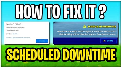 Fix Scheduled Downtime For Patch V1901 Starts At 300 Et Fortnite