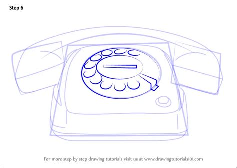 Learn How To Draw Vintage Telephone Vintage Items Step By Step