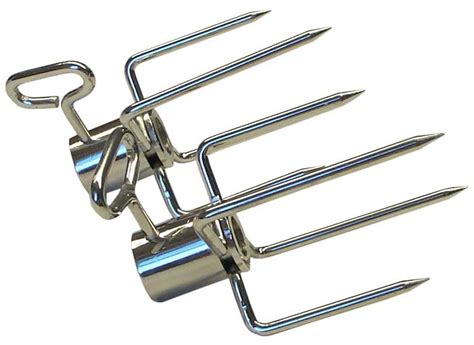 Universal Deluxe Heavy Duty 4 Prong Meat Forks 12 Spit Rods 60150