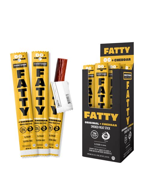 Fatty 2 Oz Og Cheddar Best Beef Stick Sweetwood Smoke And Co