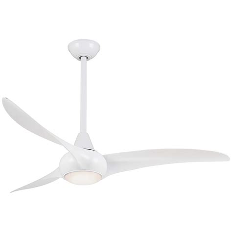 Don't tolerate squeaky, shaky, dimly lit, or downright gaudy fans any longer. 52-Inch Minka Aire Fans Light Wave White LED Ceiling Fan ...