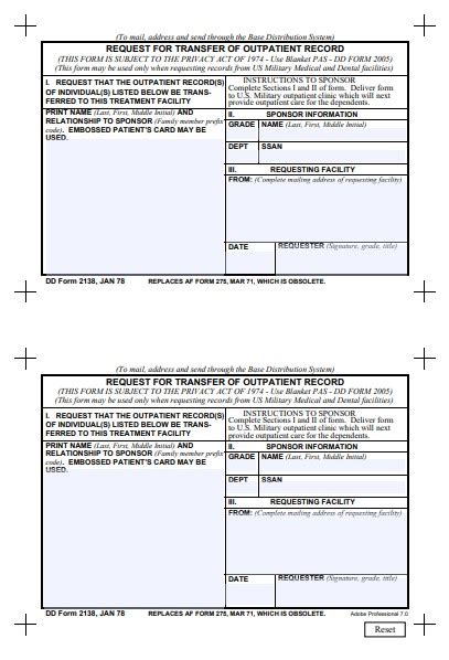 Download Dd 2138 Fillable Form