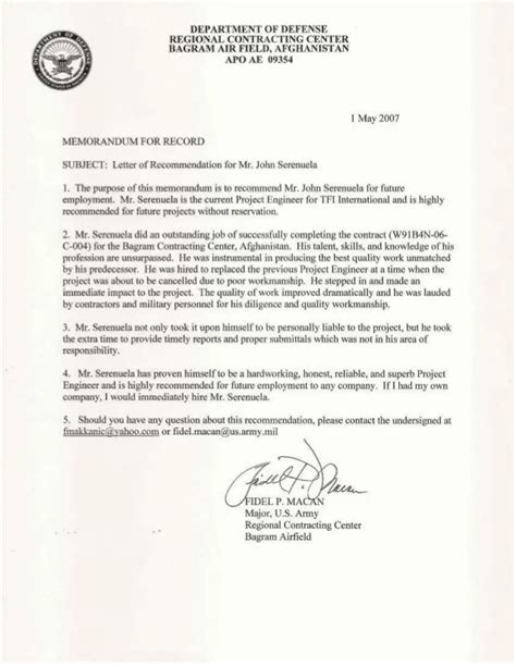 Recommendation Letter For Army Promotion Board At All10