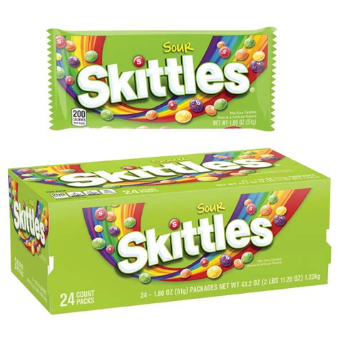 Skittles Sour Candies 24ct Display Box