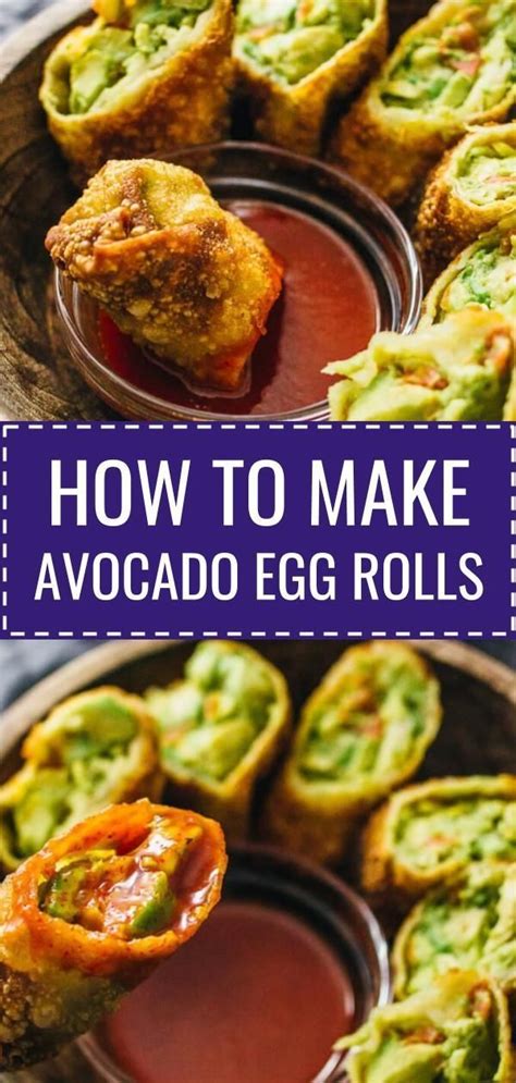 Refrigerate until ready to use. Avocado egg rolls with sweet chili sauce (vegan) - These ...