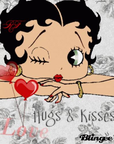 Betty Boops Heart GIF BettyBoops Heart Balloons Discover Share GIFs Hug Gif Gif Animé