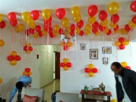 Balloon Decoration Simple Anniversary Decoration Ideas At Home Types
