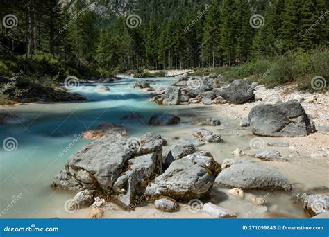 Rapid River Flowing Through The Valley Stock Image Image Of View
