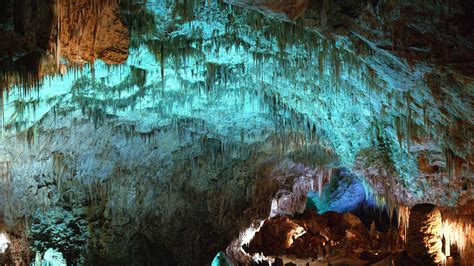 Landscapes Caves Colors Stalactites Stalagmites Scenic Wallpaper