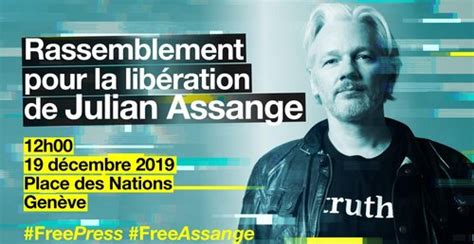 Rassemblement à Genève Pour Julian Assange Aktuell Syndicom