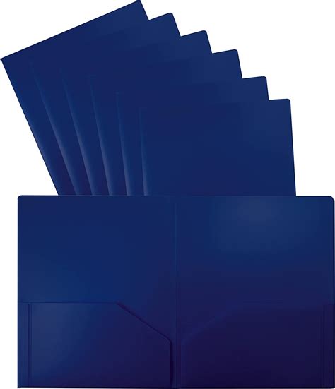 Heavyweight Plastic 2 Pocket Portfolio Folder Letter Size