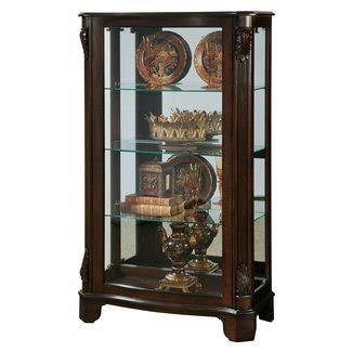 Curio cabinets are built to display more than your favorite dinnerware—think collectibles and mementos. Small Glass Curio Cabinet Display Case - Foter