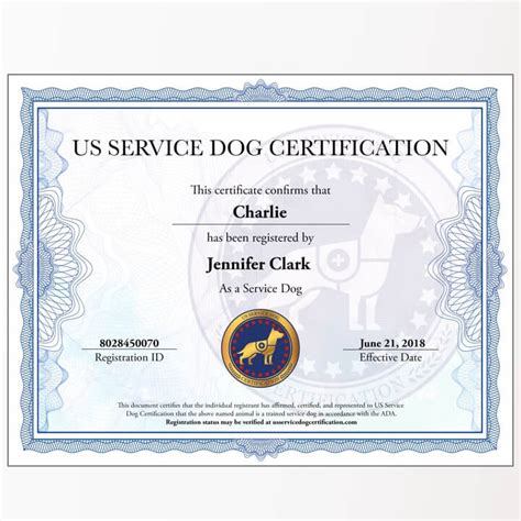 Official Ada Service Dog Registration Ph