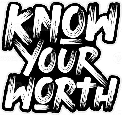 Know Your Worth Motivational Typography Quote Design For T Shirt Mug
