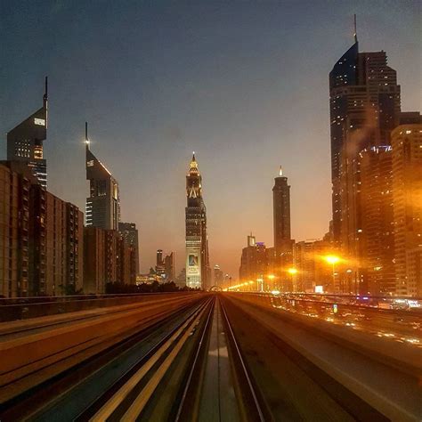 From the Metro stunning dubai's sunset view ??? metro stunning ... (Dubai, United Arab Emirates ...