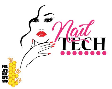 Nail Tech Digitale Clipart Commercieel Gebruik Klaar Om Af Etsy