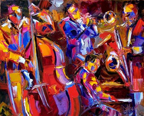 Very Colorful Abstract Jazz Painting Art Jazz Painting Jazz Art